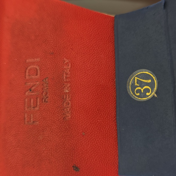 Fendi Multi-Color FF Logo Sock Sneakers - White, Brown, Red, Blue Size 37 - Picture 13 of 17